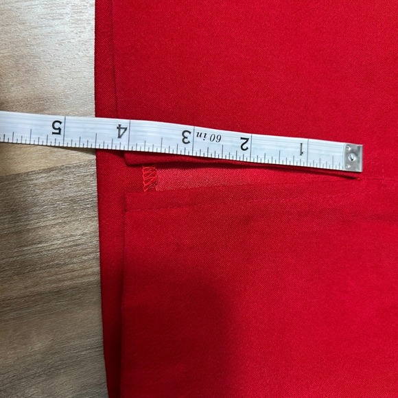 PROFILE Red Mini Skirt with Slit High Waist Zip Back Women's Small - Picture 6 of 7